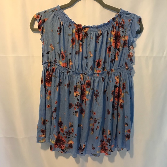 Free People Sky Combo Off or On Shoulders Top - Picture 5 of 8